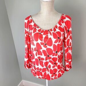 OLD NAVY WOMEN'S ELASTIC WAIST AND ARM CUFFS SCOOP NECK TOP PINK SIZE SMALL